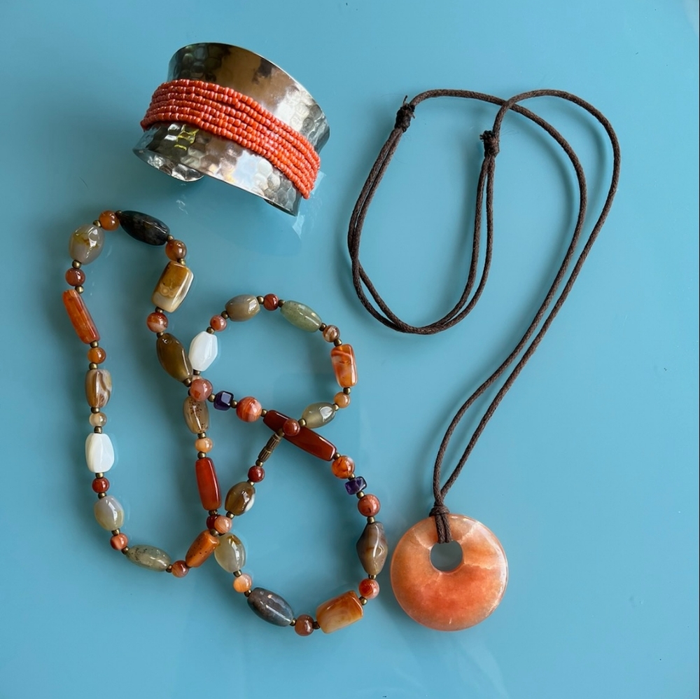 Necklaces and a cuff bracelet